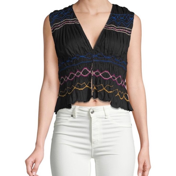 Free People Tops - NWT Free People love dove embroidered tank
